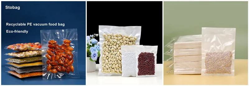 Sachets Zip Alimentaires Transparent - Lot de 50 Pièces avec Zip
