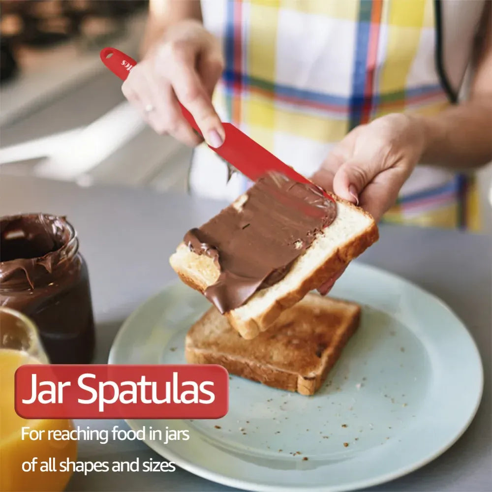 Set Spatules Silicone 5 pièces Résistantes à la Chaleur Pâtisserie spatule en silicone