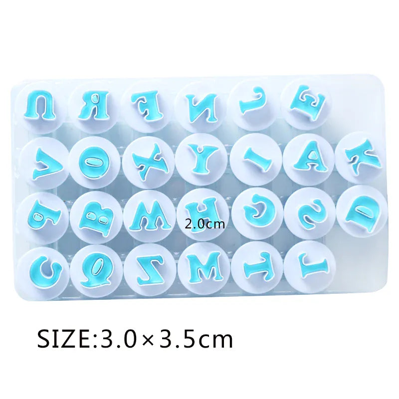 Emporte-pièces à pâtisserie alphabet et chiffres - 36 pièces en plastique emportepieces