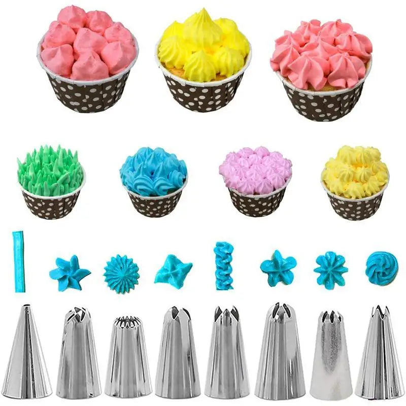 Kit de Décoration de Gâteaux 14 pièces - Douilles et Poches en Silicone douillepoche