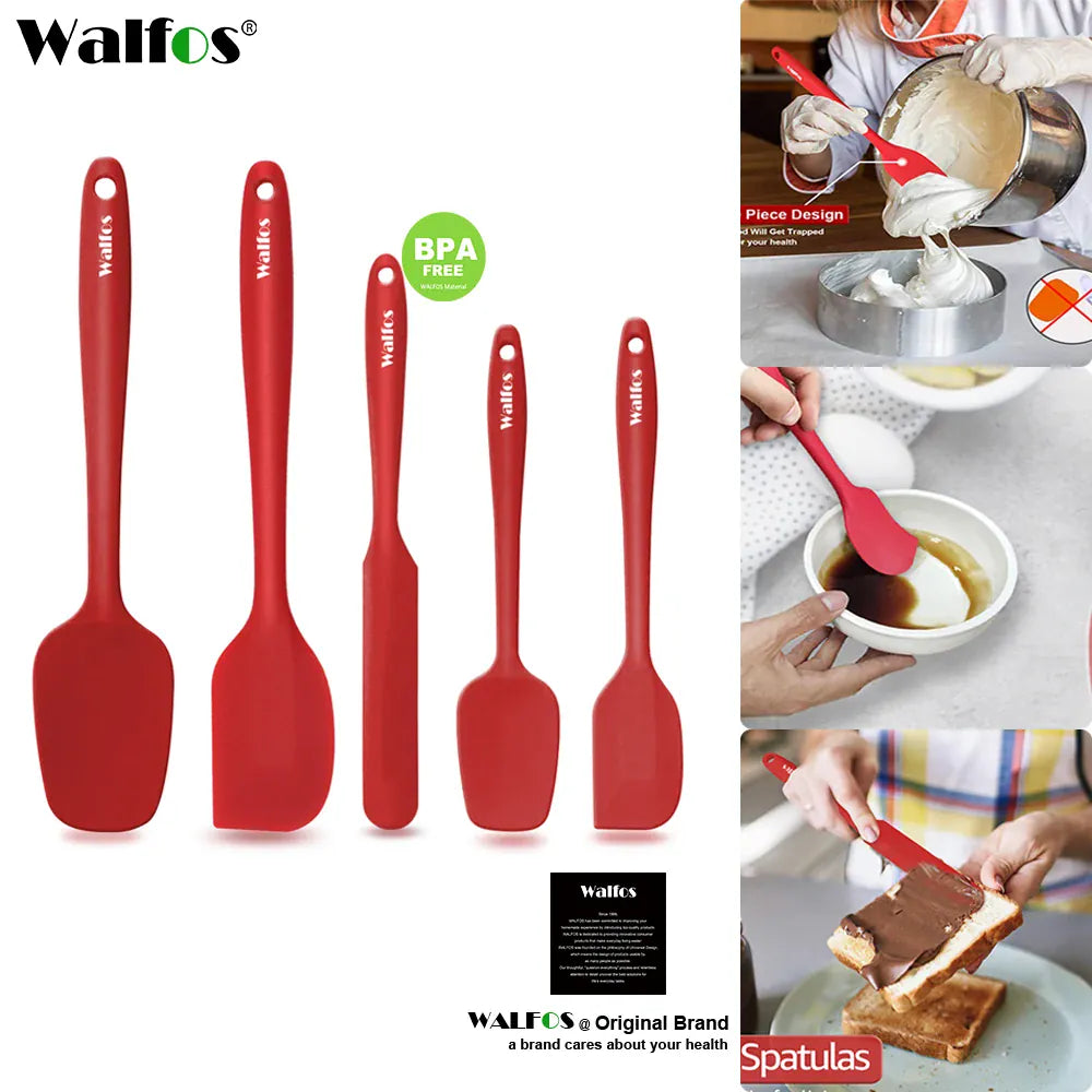 Set Spatules Silicone 5 pièces Résistantes à la Chaleur Pâtisserie spatule en silicone