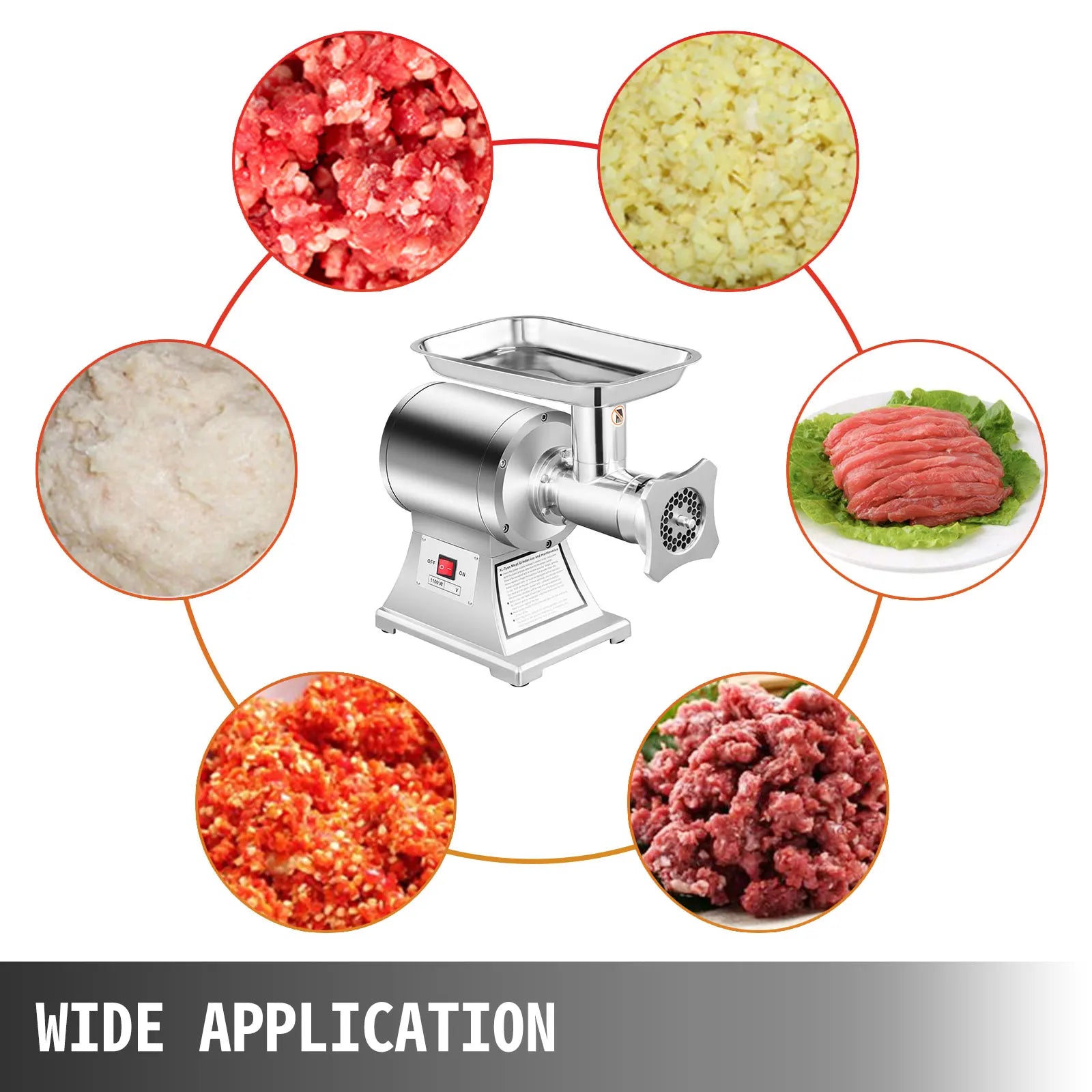 Hachoir à Viande Électrique Professionnel 1 100 W — 250 kg/h — Acier Inoxydable Hachoirs à Viande