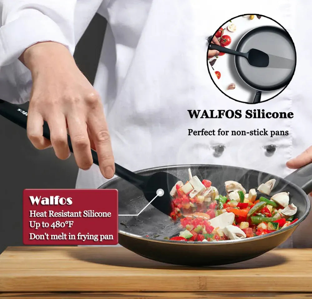 Set Spatules Silicone 5 pièces Résistantes à la Chaleur Pâtisserie spatule en silicone