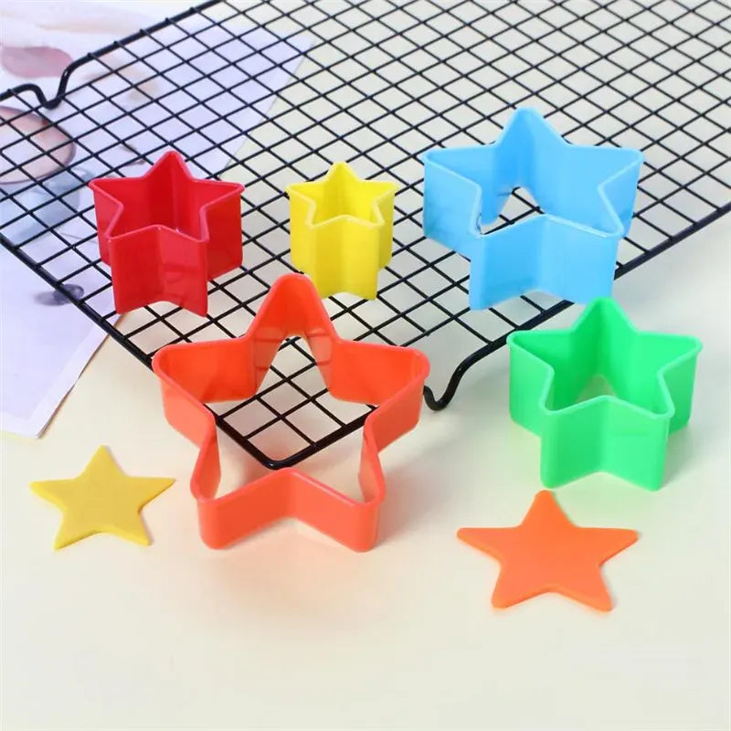 Emporte-pièces pour Pâtisserie en Plastique - 5 Pièces Colorées emportepieces