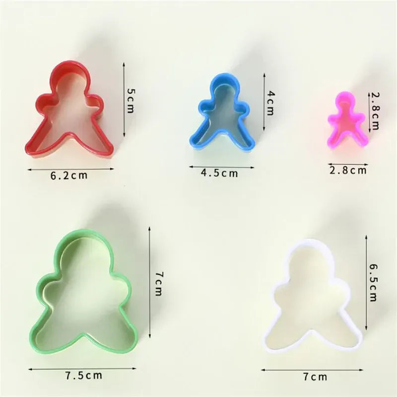 Emporte-pièces pour Pâtisserie en Plastique - 5 Pièces Colorées emportepieces