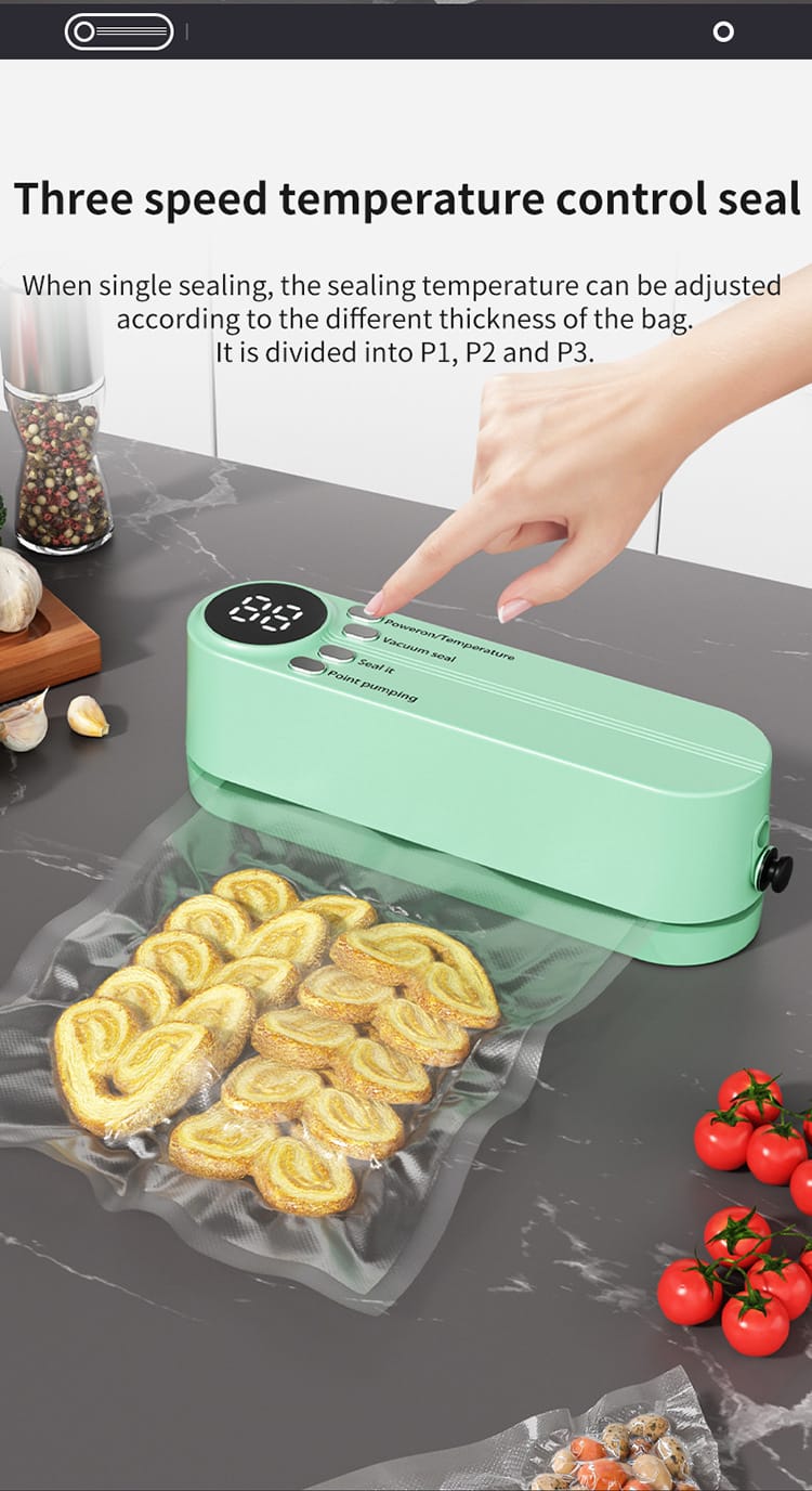 Scelleuse Alimentaire Portable Automatique pour Mise Sous Vide sv
