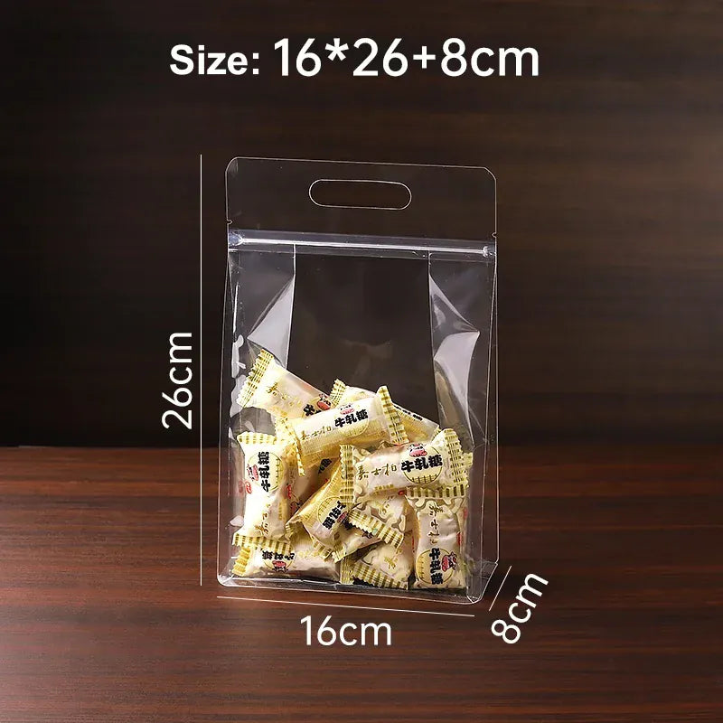 Sachets Zip Alimentaires Transparent - Lot de 50 Pièces avec Zip