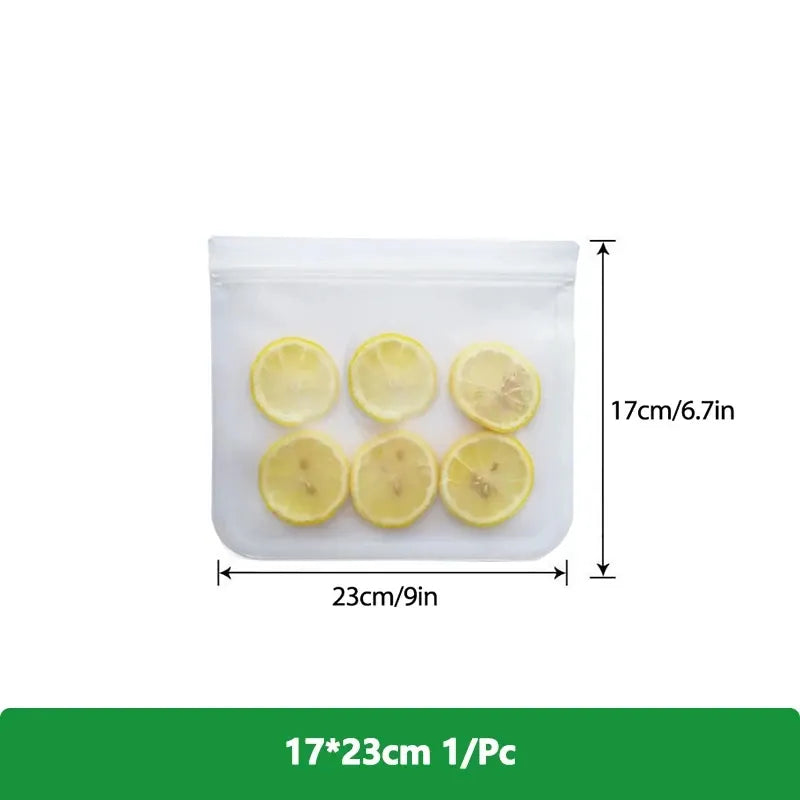 1/5/10 Pcs Reusable Ziplock Silicone Bags Dishwasher Safe Freezer Bag Lunch Bag Sandwich Bags BPA Free for Food Storage Home