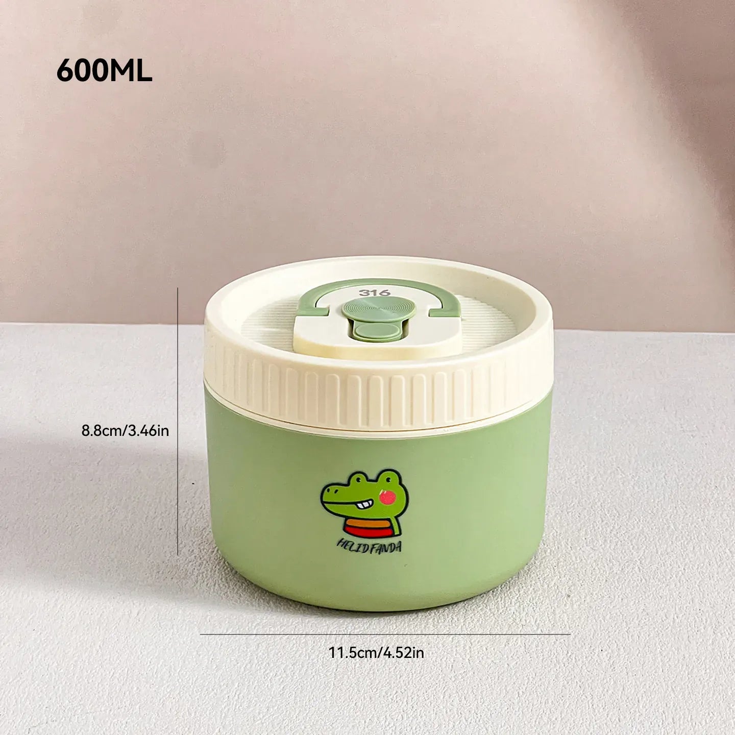 Ensemble de 2 Lunchbox cylindriques isothermes pour enfants (1 litre) Lunchbox