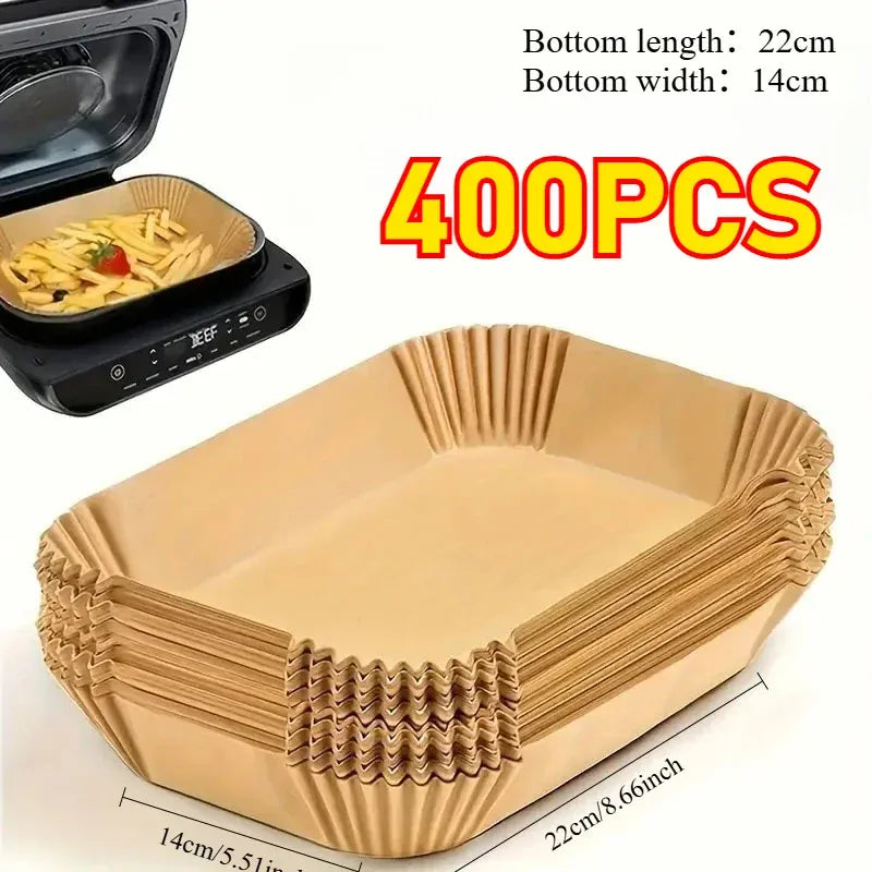Papier Cuisson Air Fryer Rectangulaire Jetable Lot de 100 Pièces Air Fryer