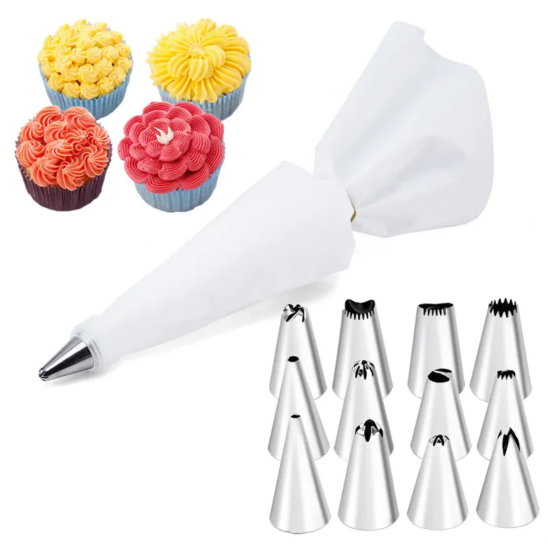 Poche à Douille et 10 Douilles en Acier Inoxydable pour Pâtisserie douillepoche