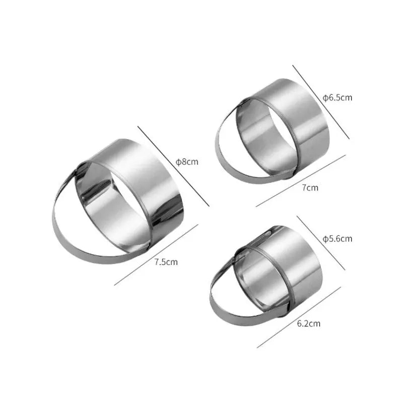 Set de 3 Emporte-Pièces en Acier Inox pour Biscuits et Pâtisseries emportepieces