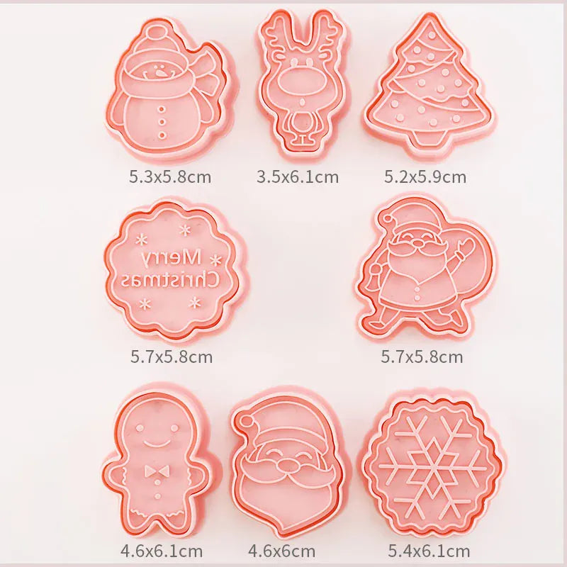 Emporte-pièces à Biscuits - Set de 8 Découpeurs en Plastique 3D emportepieces