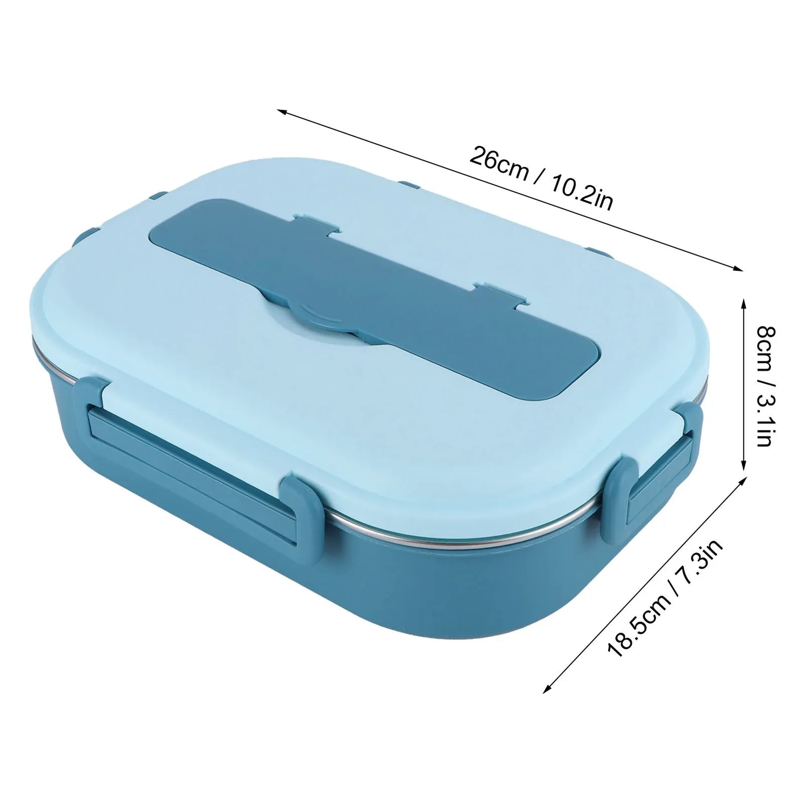 LunchBox Inox — 4 Compartiments, Bol à Soupe 300 ml, Isolation par Eau Chaude lunchbox