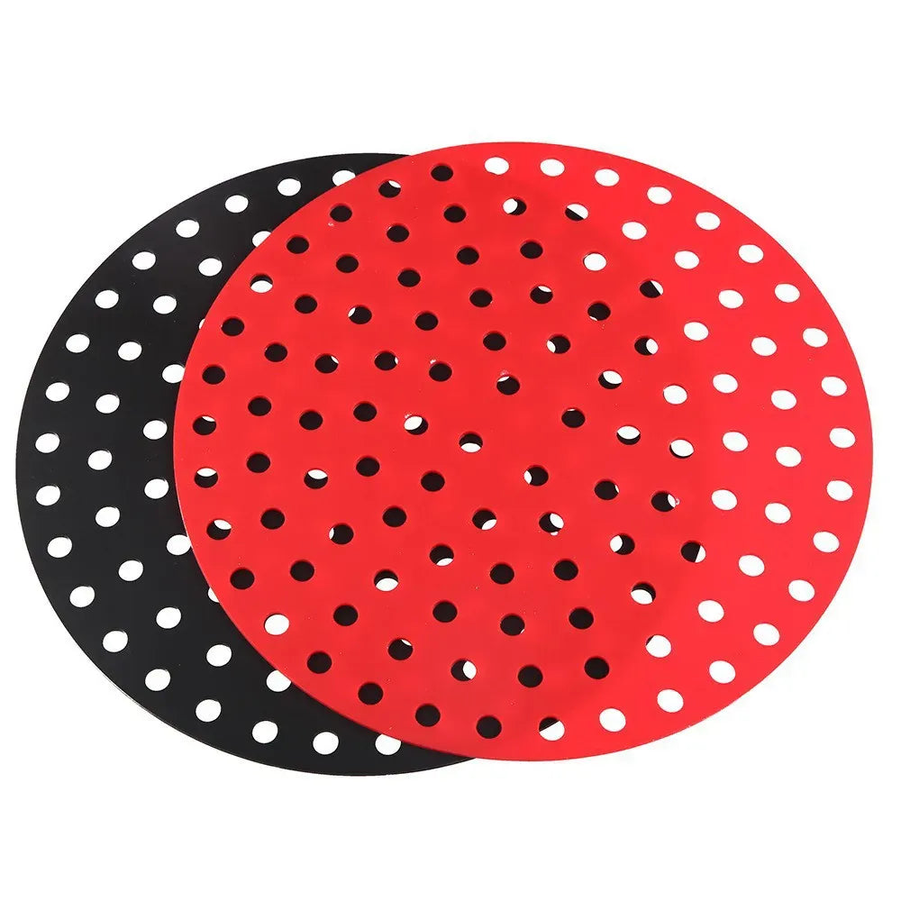 Moule Silicone Air Fryer Réutilisable - Lot de 2 Pièces Rondes Air Fryer