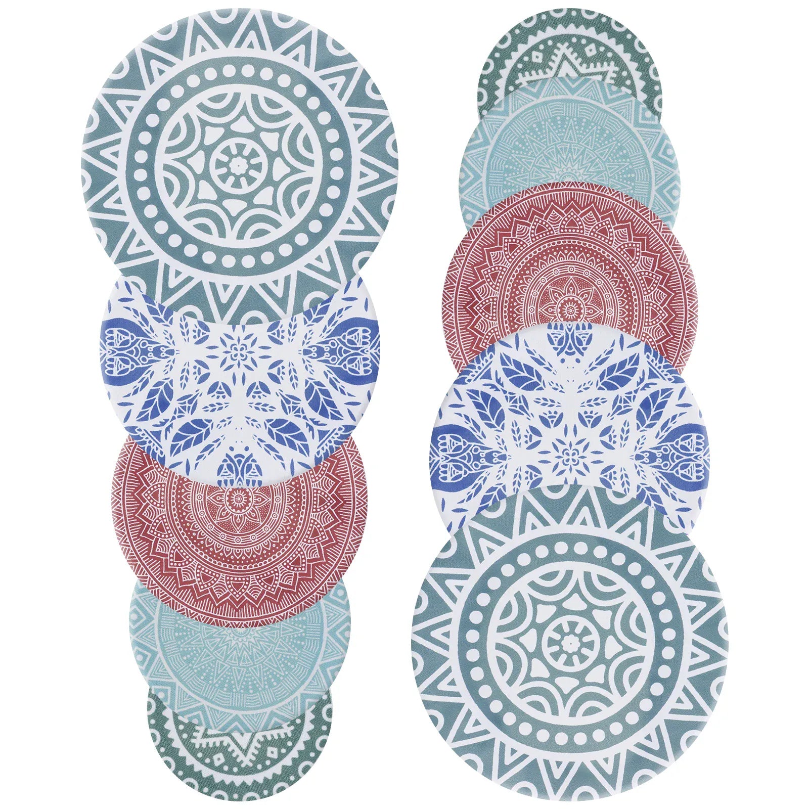 Couvercles Réutilisables Élastiques | Lot de 10 | Motifs Colorés far