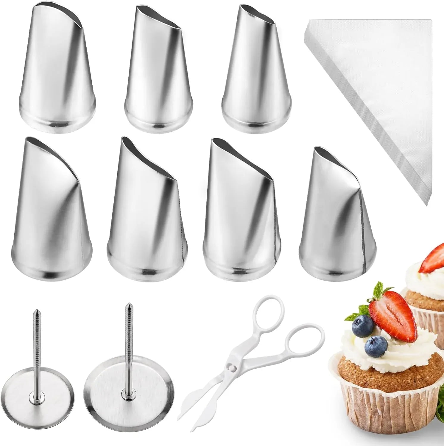 Kit de décoration de gâteaux 20 pièces en acier inoxydable - Douilles et outils professionnels douillepoche