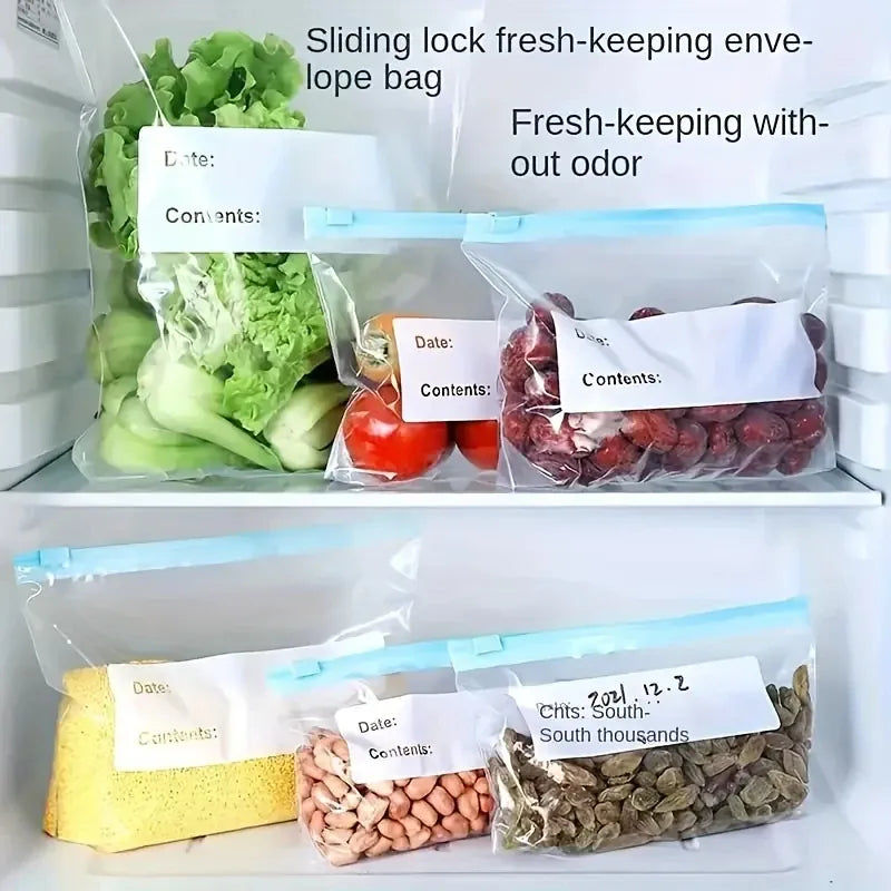 Sachets Zip Alimentaires Réutilisables Hermétiques - Lot de 12 pièces