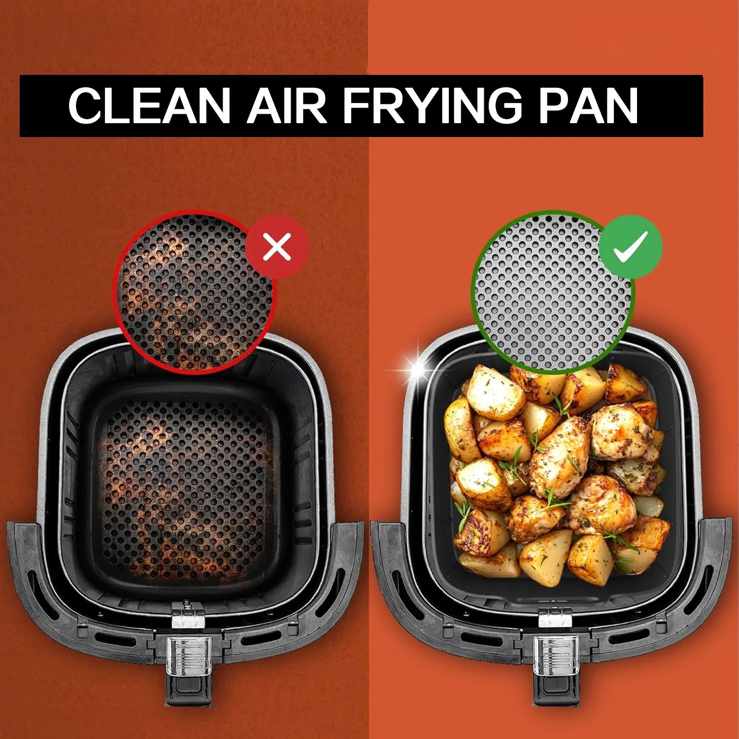 Kit Accessoires Air Fryer Réutilisables - Lot de 5 Pièces Air Fryer