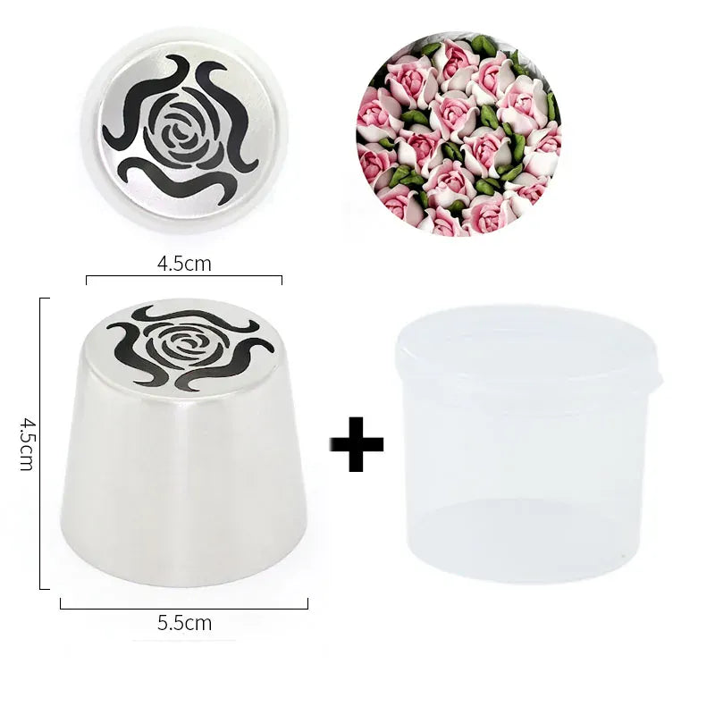 Douilles à Pâtisserie en Acier Inoxydable pour Fleurs 3D - 8 Pièces douillepoche
