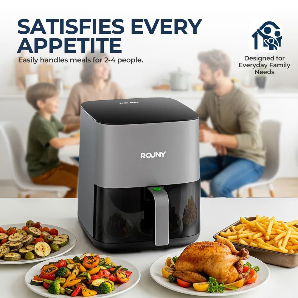 Friteuse Sans Huile 5L Écran Tactile Hublot Visible 1700W airfryers