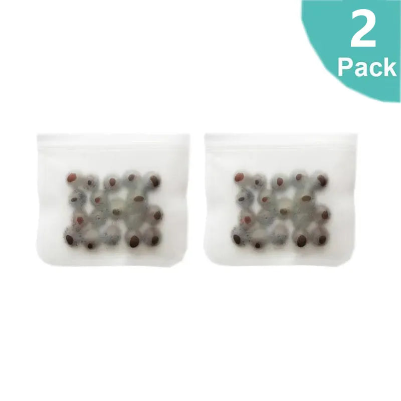 Sachets Silicone Réutilisables Anti-Fuite - Lot de 7 Pièces 25x30cm