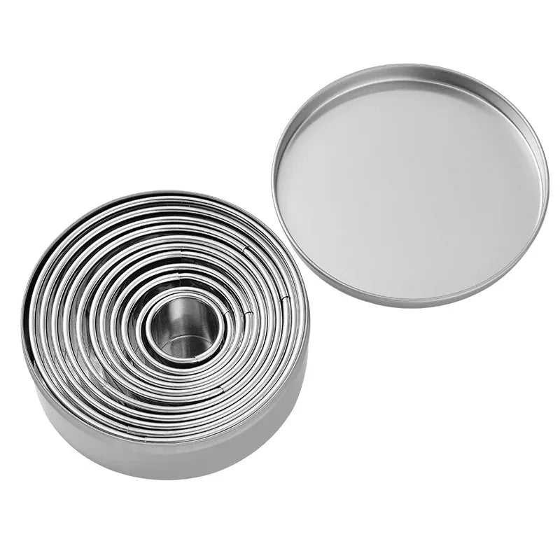 Ensemble de 11 emporte-pièces ronds en acier inoxydable pour pâtisserie emportepieces