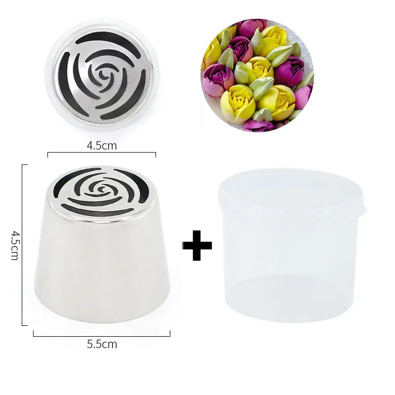 Douilles à Pâtisserie en Acier Inoxydable pour Fleurs 3D - 8 Pièces douillepoche