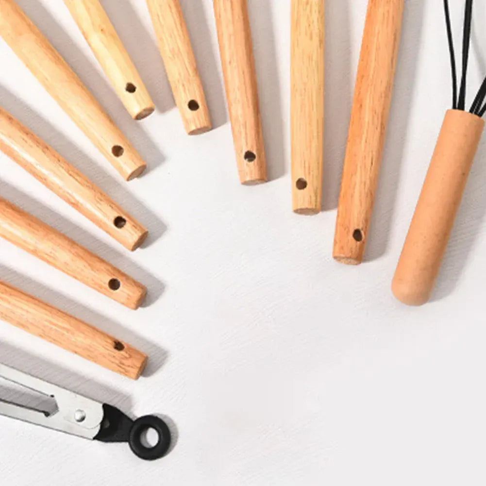 Set Ustensiles Silicone 12 Pièces | Résistant à la Chaleur avec Support spatule en silicone