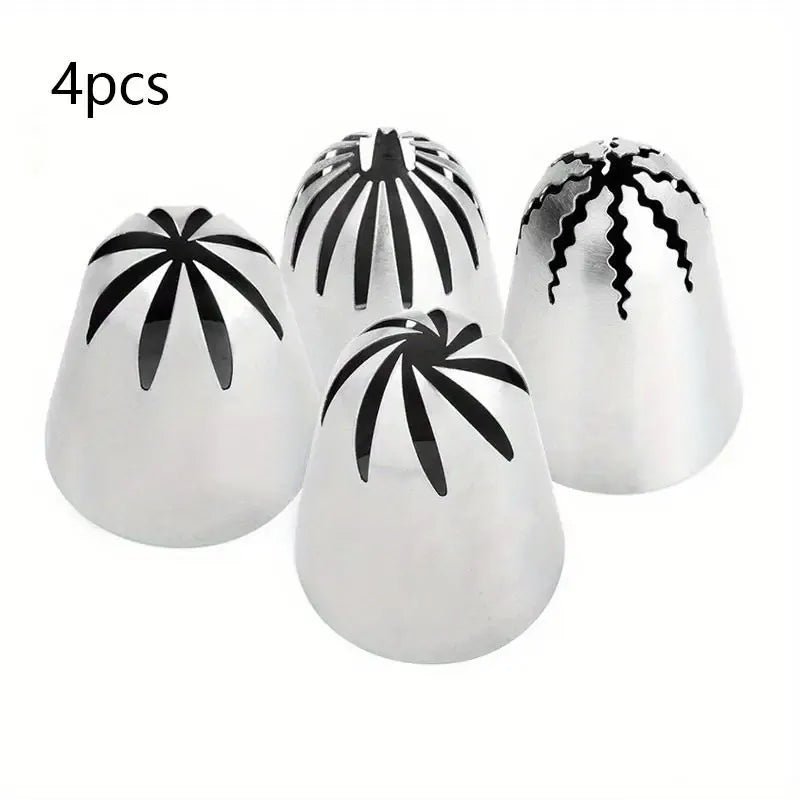 Douilles à pâtisserie en acier inoxydable - 4 styles pour décoration cupcakes douillepoche