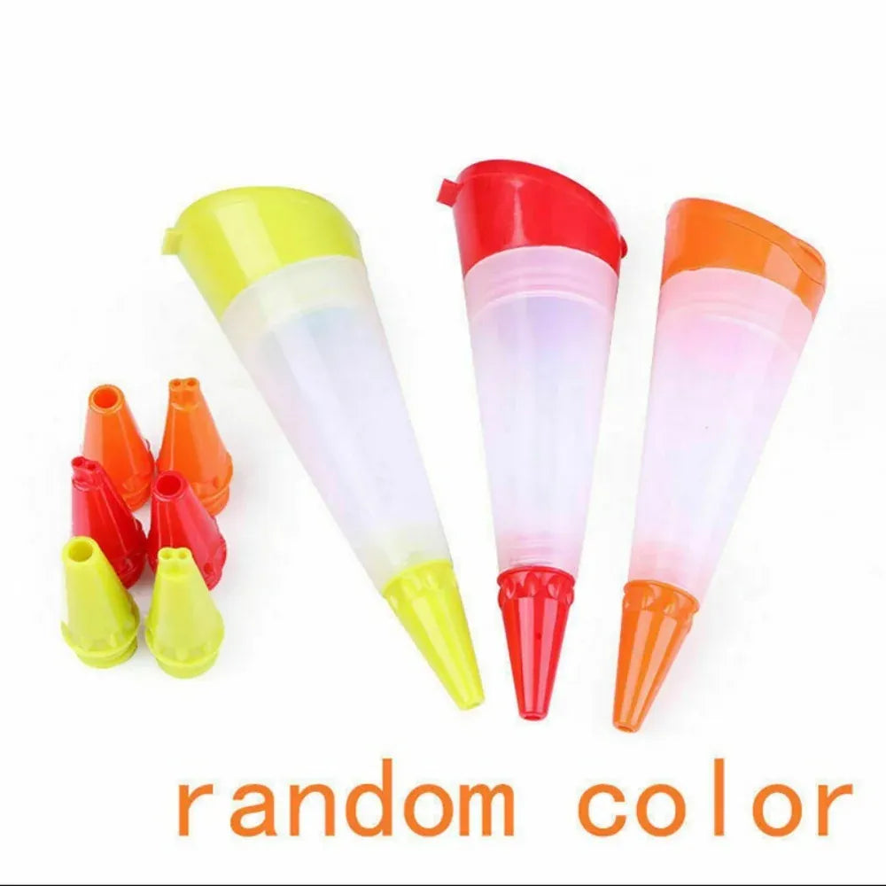 Poche à Douille Réutilisable avec 3 Embouts en Silicone - Décoration de Gâteaux douillepoche