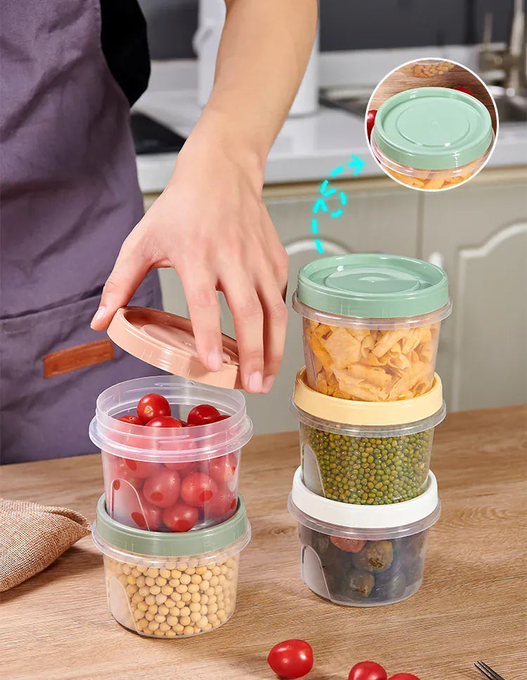Boîte de Rangement Frigo Hermétique 500ml | 8 Pièces Empilables