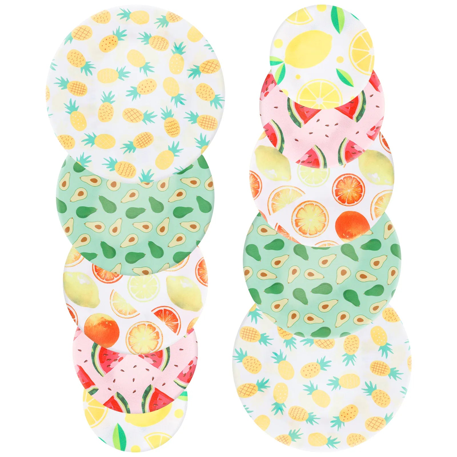Couvercles Réutilisables Élastiques | Lot de 10 | Motifs Colorés far