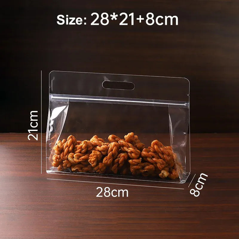 Sachets Zip Alimentaires Transparent - Lot de 50 Pièces avec Zip