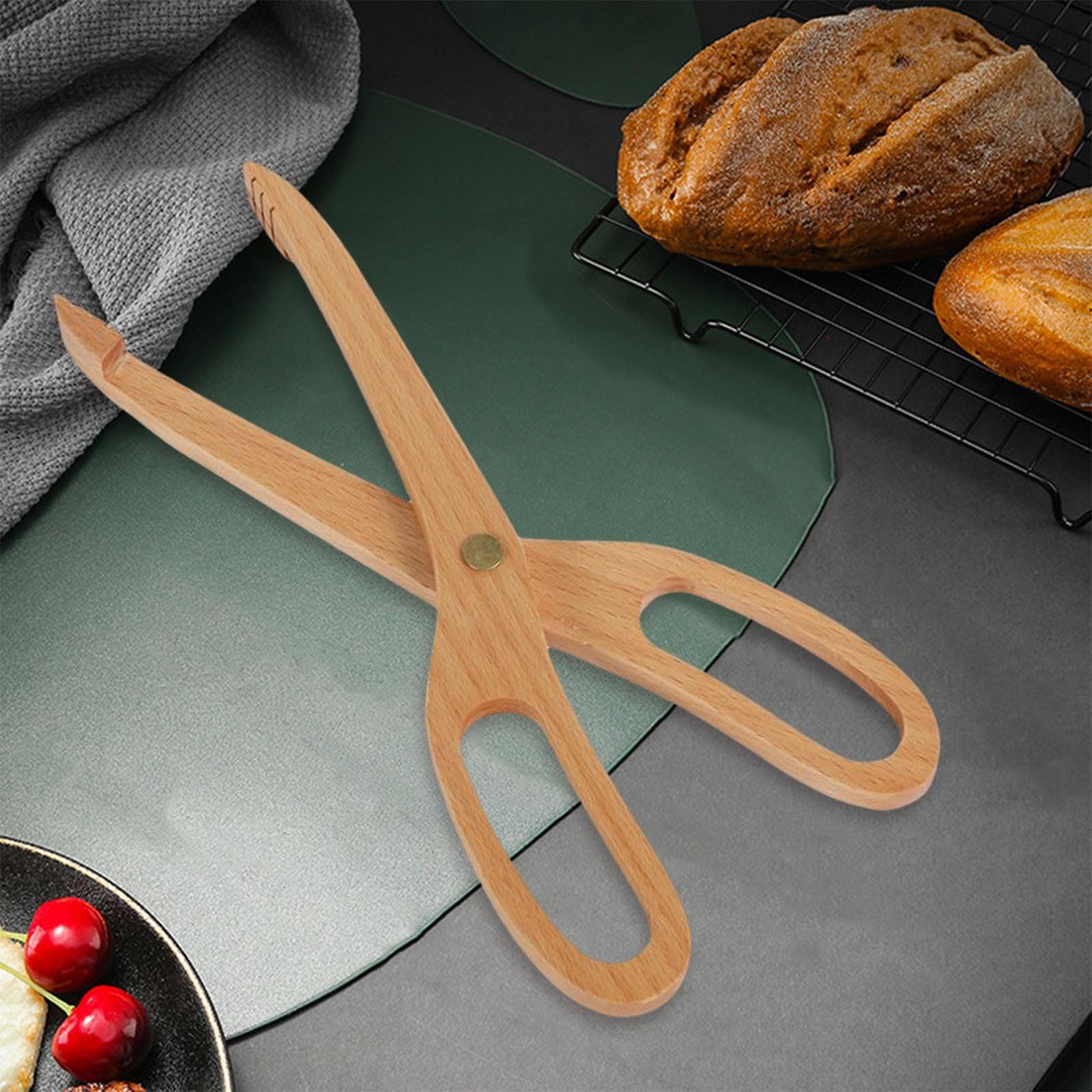 Pince de Cuisine en Bois | Utile et Antidérapante pour Salade