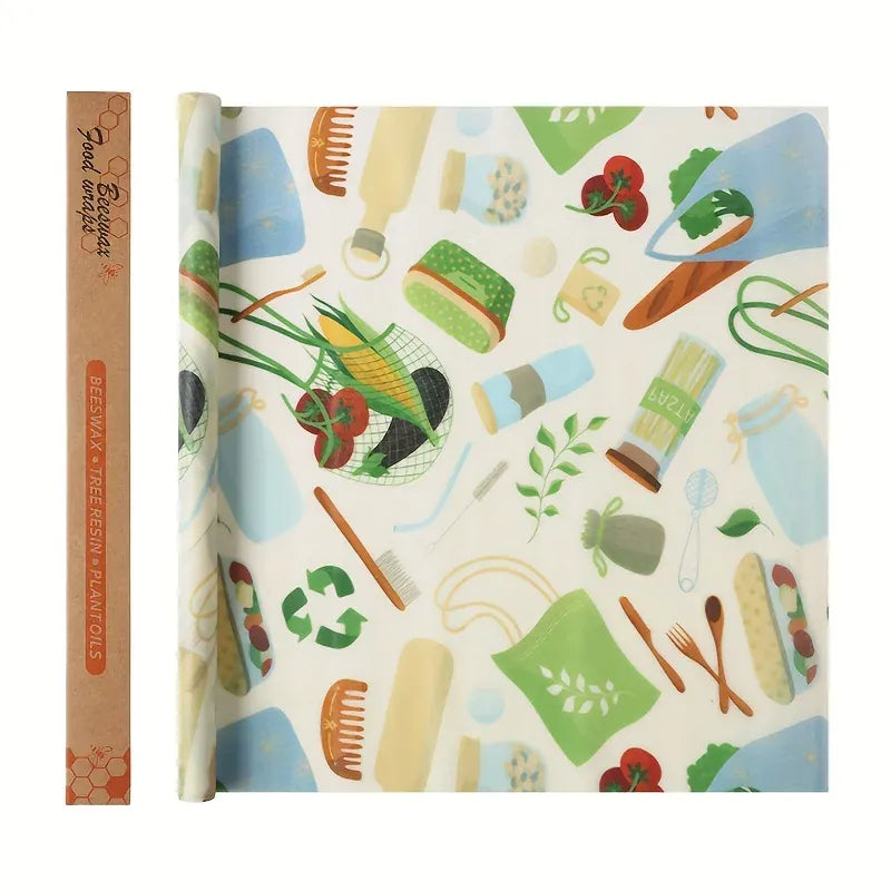 Film Alimentaire Cire d'Abeille Réutilisable 100x30 cm - Lot de 1 far