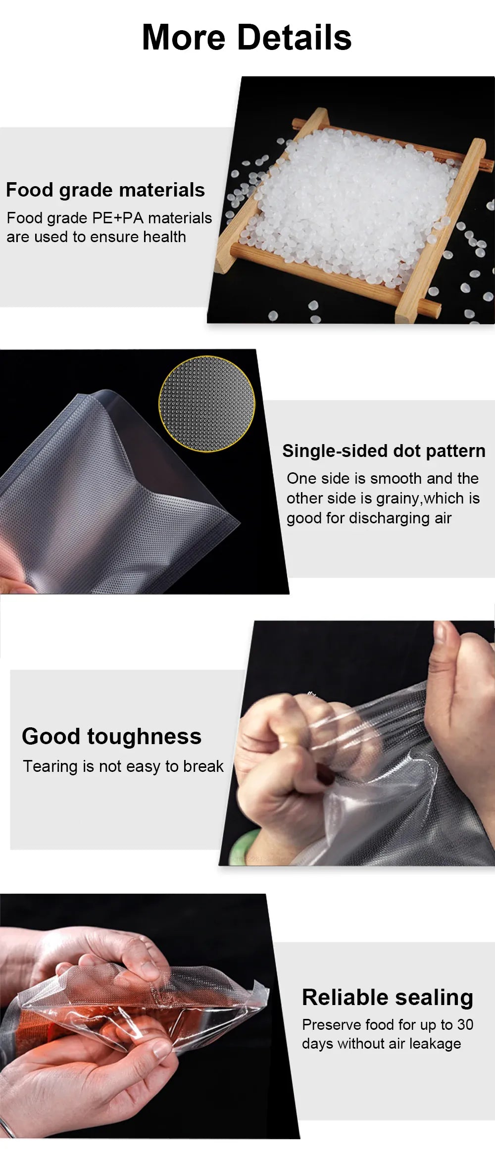 Sacs Sous Vide Rouleaux 500cm | Lot de 5 | Hermétiques et Pratiques