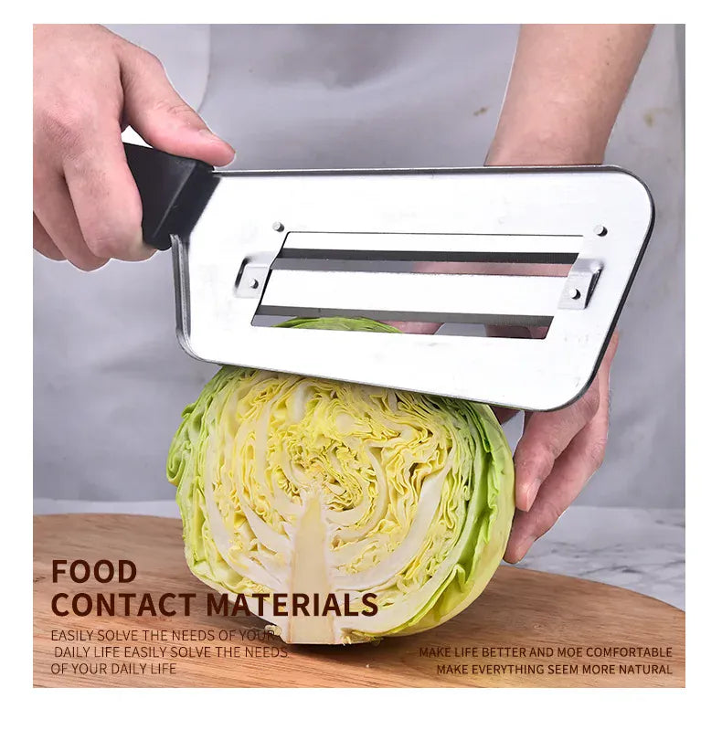 Coupe-légumes Inox Multifonction | Slicer Lame Plate Acier 2 pièces Coupe Légumes
