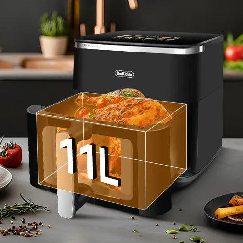 Air Fryer 11L 2000W Écran Tactile et Hublot Visible airfryers
