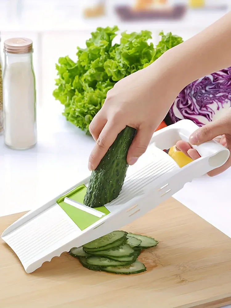 Mandoline à Lames en Acier Inoxydable 5 Pièces avec Protecteurs Mandoline