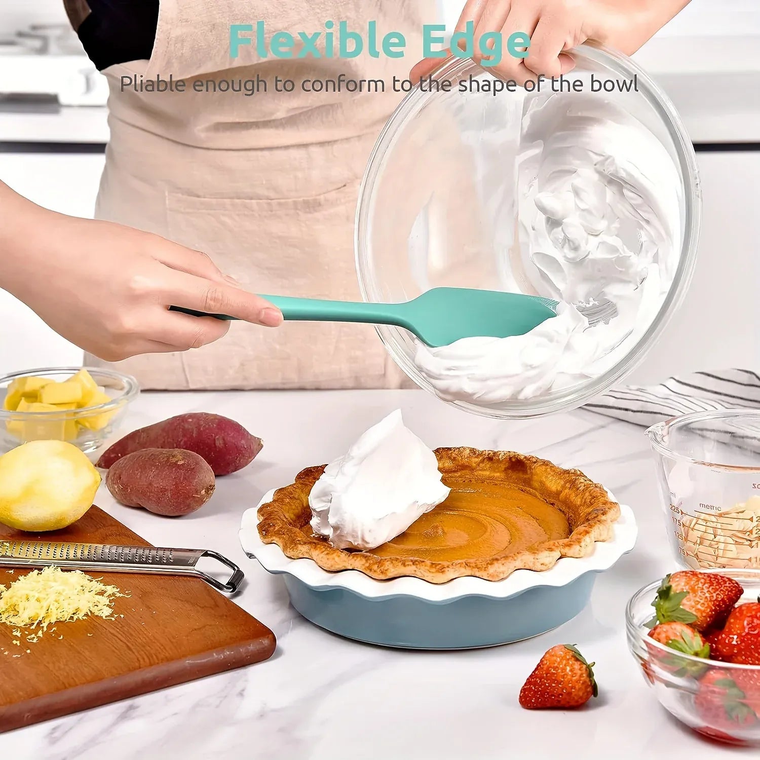 Set Spatules Silicone 4 pièces Résistantes à la Chaleur pour Cuisine spatule en silicone