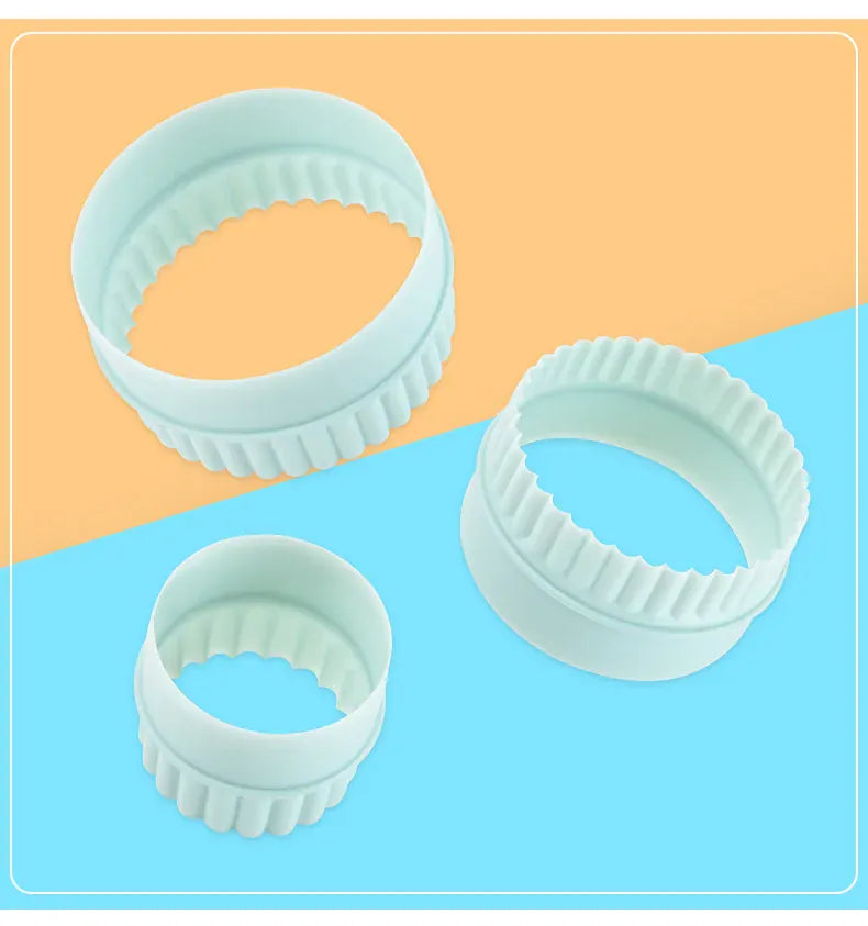 Emporte-pièces à Biscuits en Silicone - Set de 8 Formes Ronde Vert Clair emportepieces