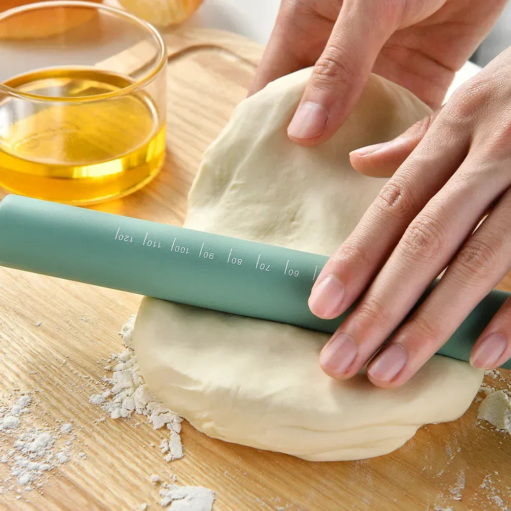 Rouleau à pâtisserie en silicone de 26 cm avec graduation - Outil de cuisson pour pâte et biscuits rouleaupatisserie