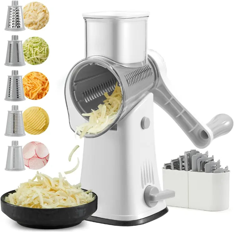 Râpe à fromage 5 en 1 avec mandoline et coupe légumes multifonctionnelle Coupe Légumes