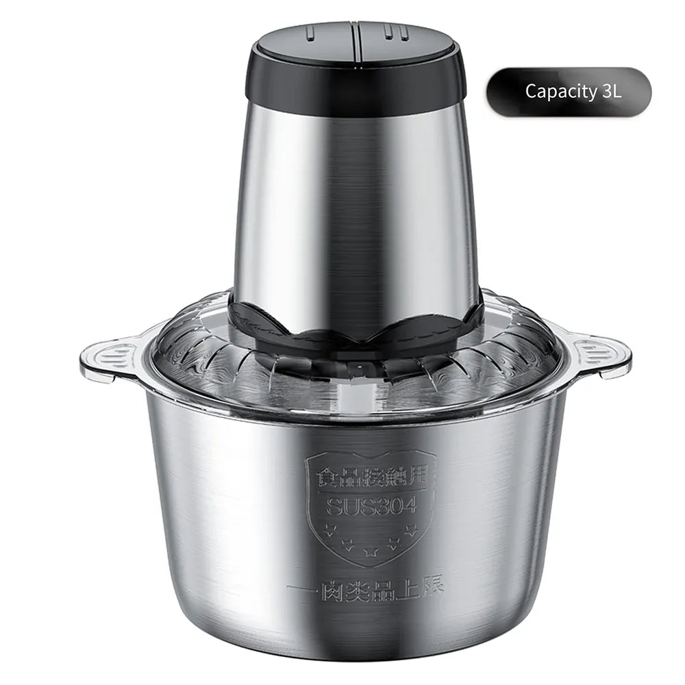 Hachoir Électrique Multifonction Inox 304 — 300 W, 2 L ou 3 L, Double Vitesse hachoir electrique