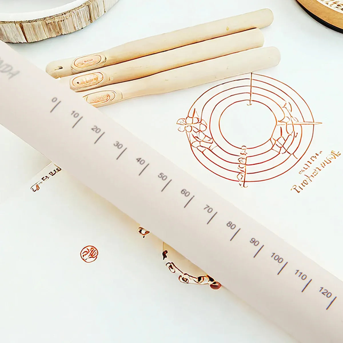 Rouleau à pâtisserie en silicone anti-adhérent avec noyau en acier inoxydable - Outil de cuisson multifonctionnel rouleaupatisserie