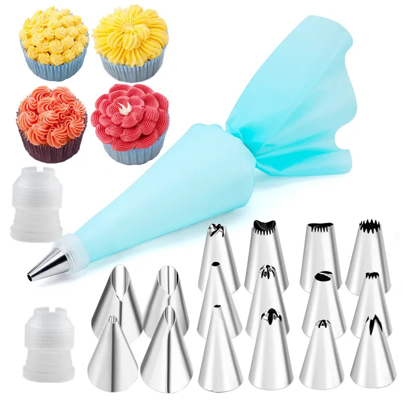 Poche à Douille et 10 Douilles en Acier Inoxydable pour Pâtisserie douillepoche