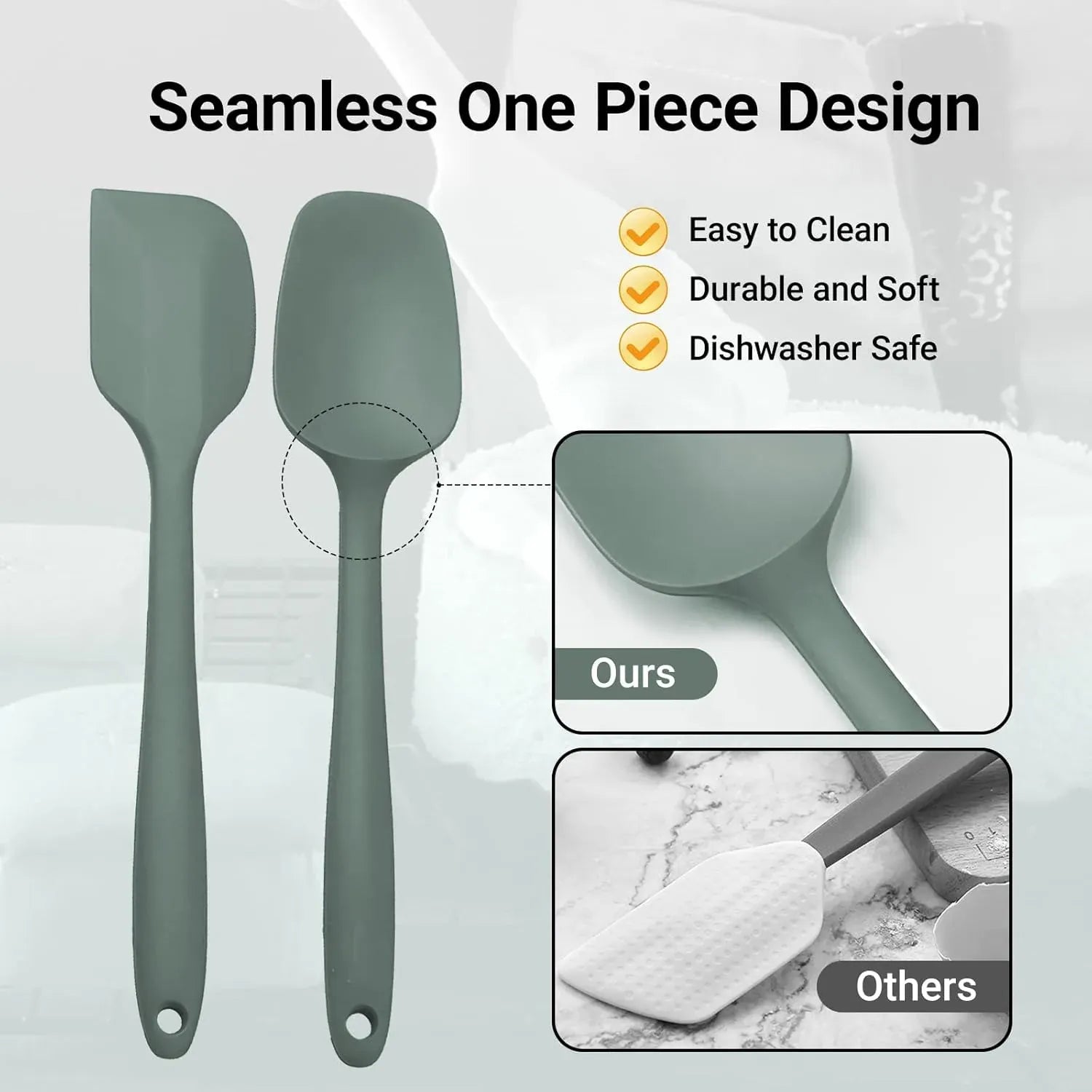 Set Ustensiles Silicone 6/9 Pieces Résistants Chaleur pour Pâtisserie spatule en silicone