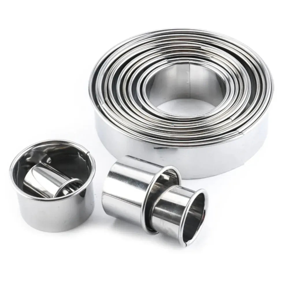 Ensemble de 11 emporte-pièces ronds en acier inoxydable pour pâtisserie emportepieces