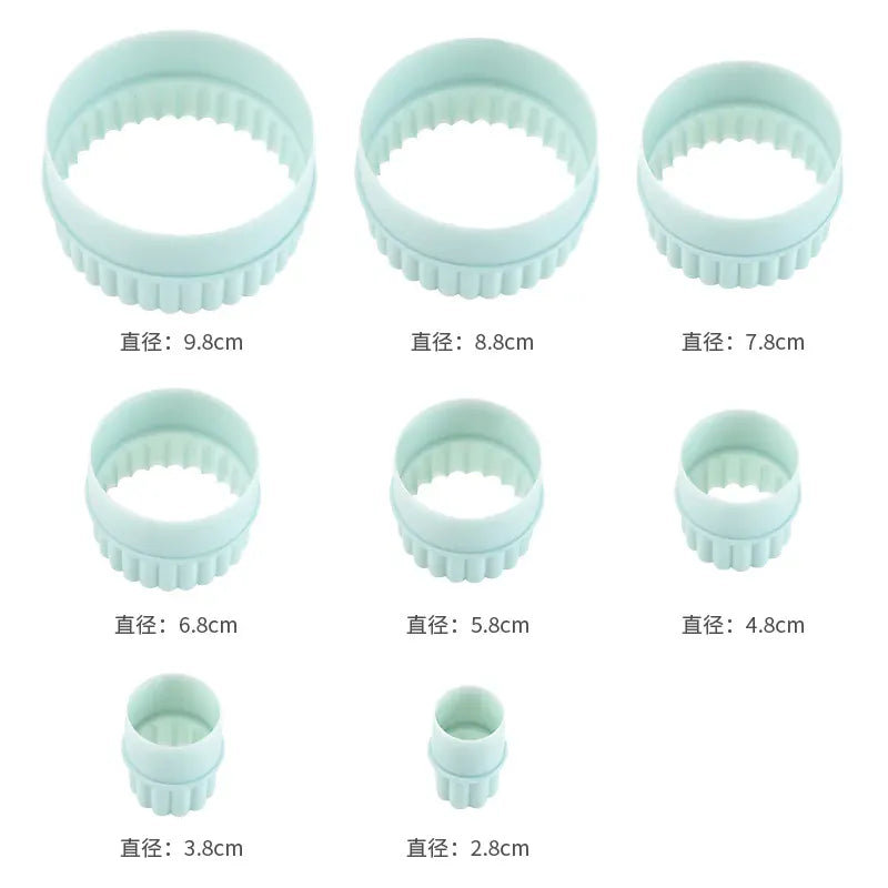 Ensemble de 8 Emporte-Pièces Ronds en Silicone Non-adhésif pour Pâtisserie emportepieces